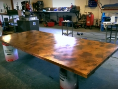 Patinated Copper Table Top